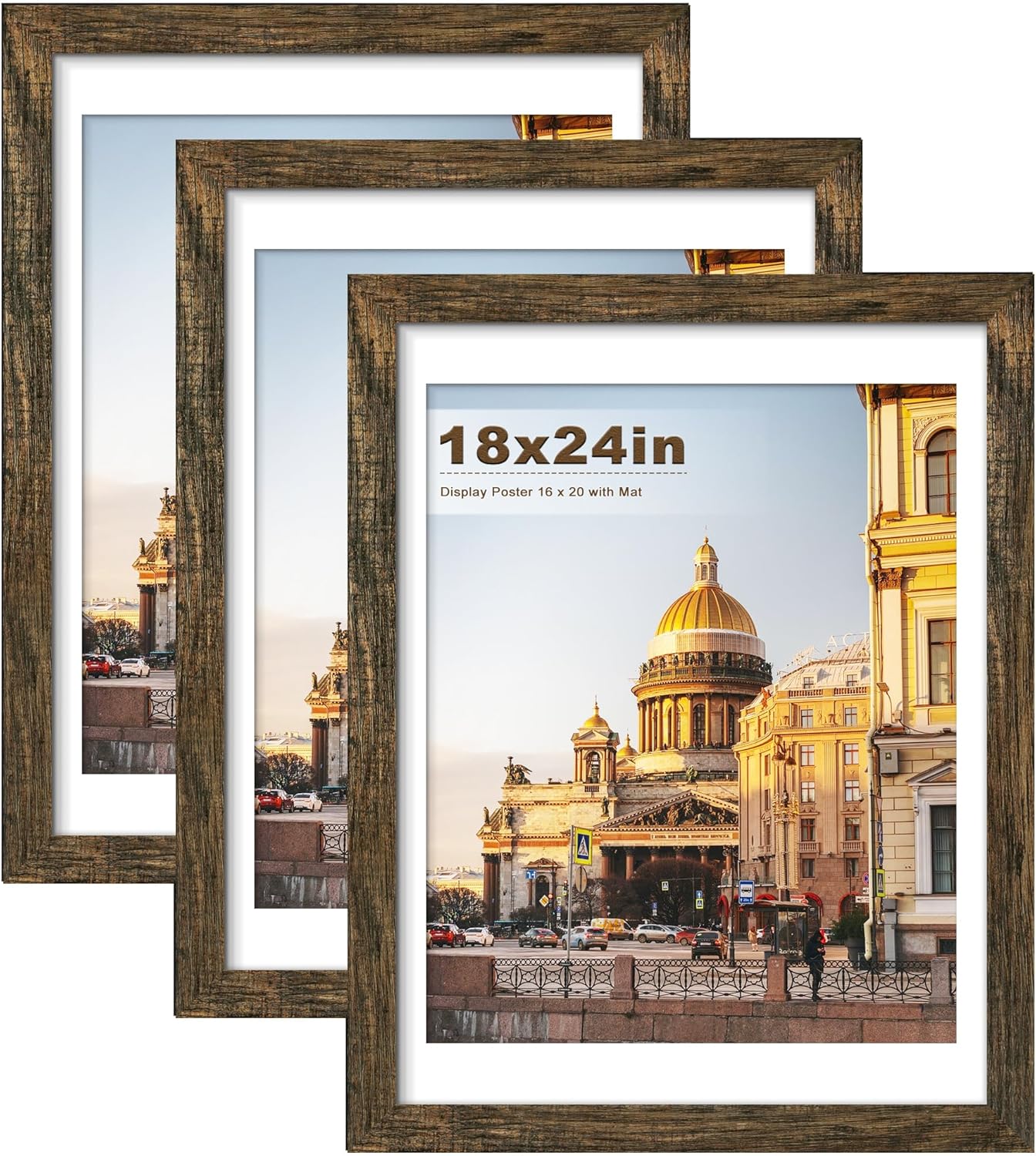 Flexible 18x24 Picture Frame 3 Pack for Stylish Display