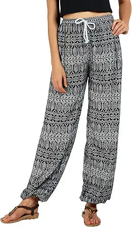Urban CoCo Women's Floral Print Boho Harem Jogger Pants Review