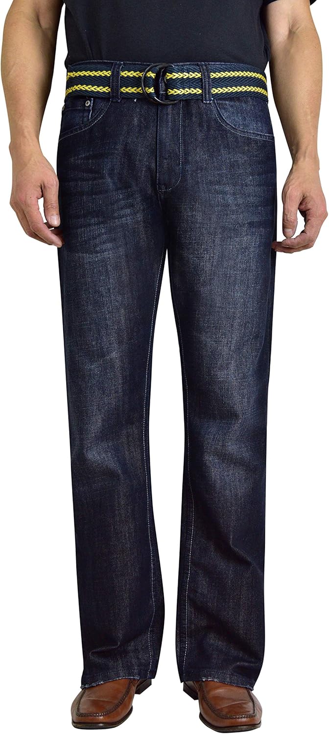 Flypaper Mens Fashion Bootcut Blue Jeans for All-Day Comfort