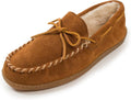 Minnetonka Men's Pile Lined Hardsole Slipper - Warm Everyday Moccasin