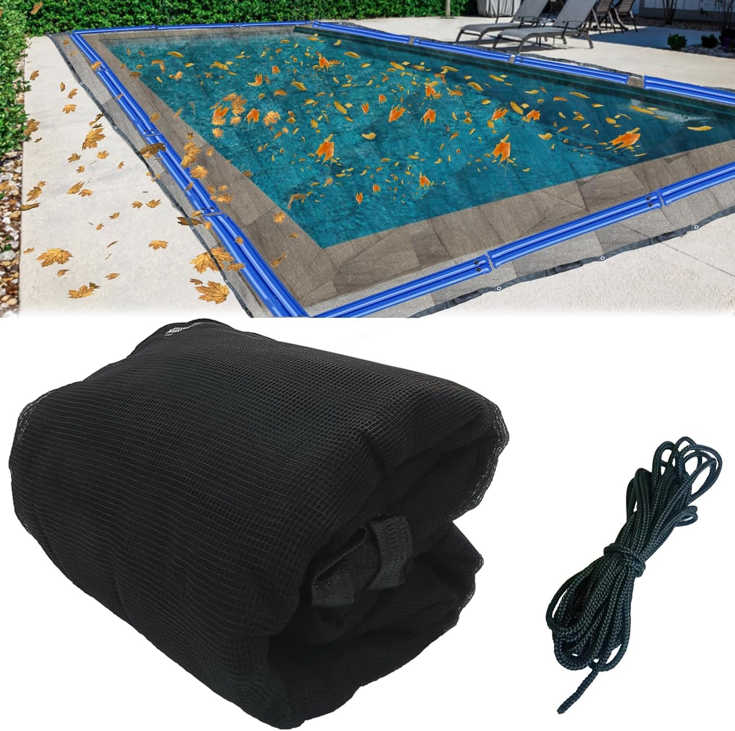 20x40 Ft Pool Leaf Net Cover for Inground and Above Ground Pools
