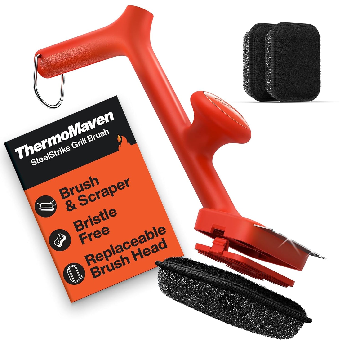 ThermoMaven BBQ Grill Brush - 17in Bristle Free Cleaner Tool