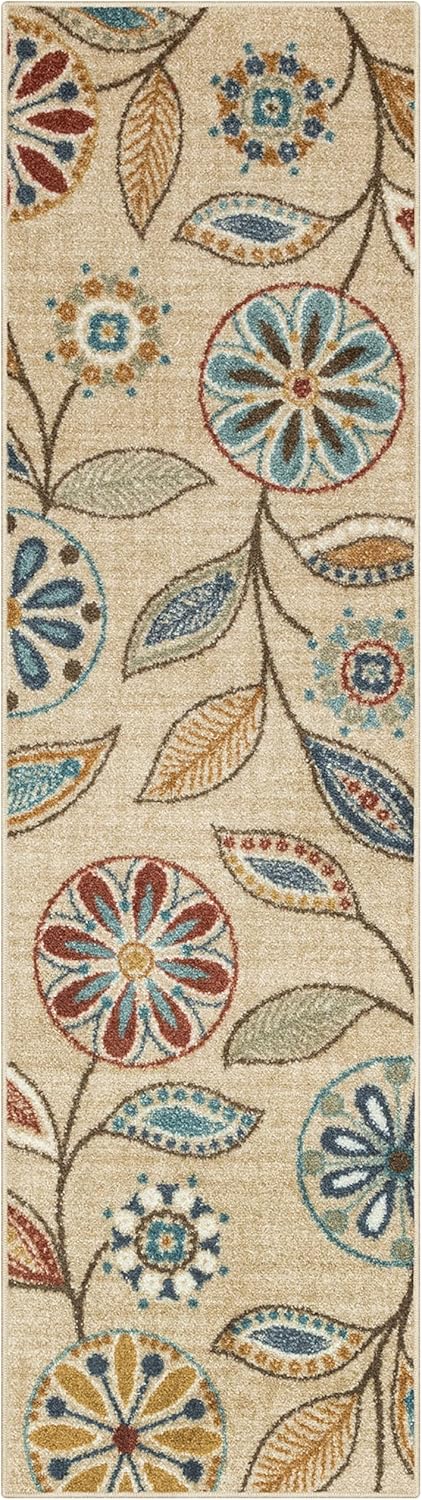 Maples Rugs Reggie Floral Runner Rug - Stylish & Durable Design