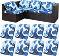 8Pcs Stretch Patio Cushion Covers - Elastic Outdoor Sofa Replacement