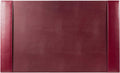 Bonded Leather Desk Pad with Side Rails - Burgundy 30 x 18