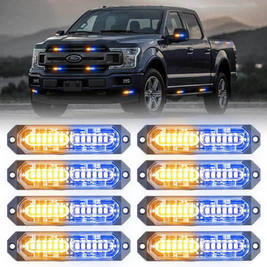 12 LED Sync Feature Emergency Strobe Grille Lights for Vehicles