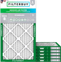 10x25x1 MERV 8 Air Filter 6-Pack - Electrostatic Pleated Defense