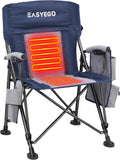 Heated Camping Chair for Adults Heavy Duty - Warmth & Storage