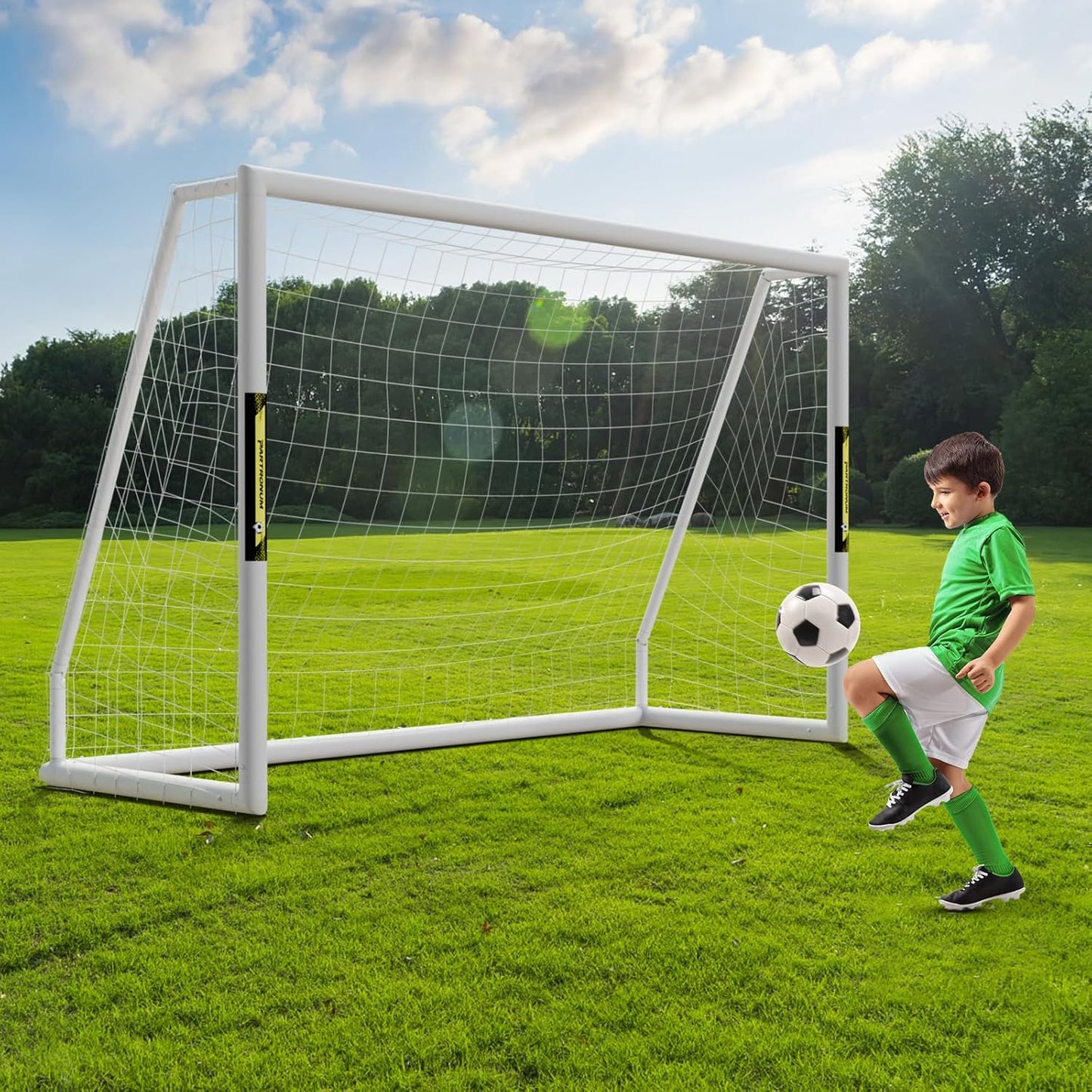 Portable Soccer Goal for Backyard Play - 12x6FT with Carry Bag