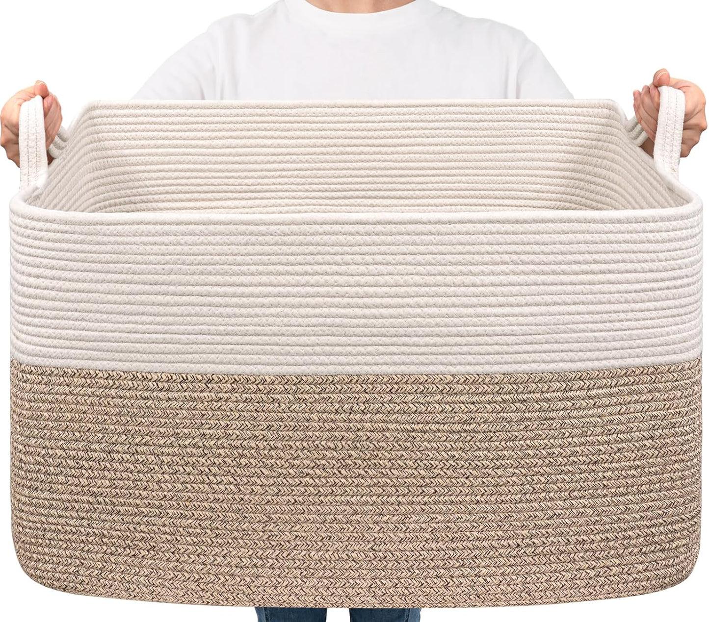 Goodpick Extra Large Woven Blanket Basket for Storage
