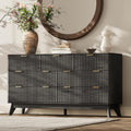 54 in Wide 7 Drawer Fluted Dresser for Bedroom - Modern Storage