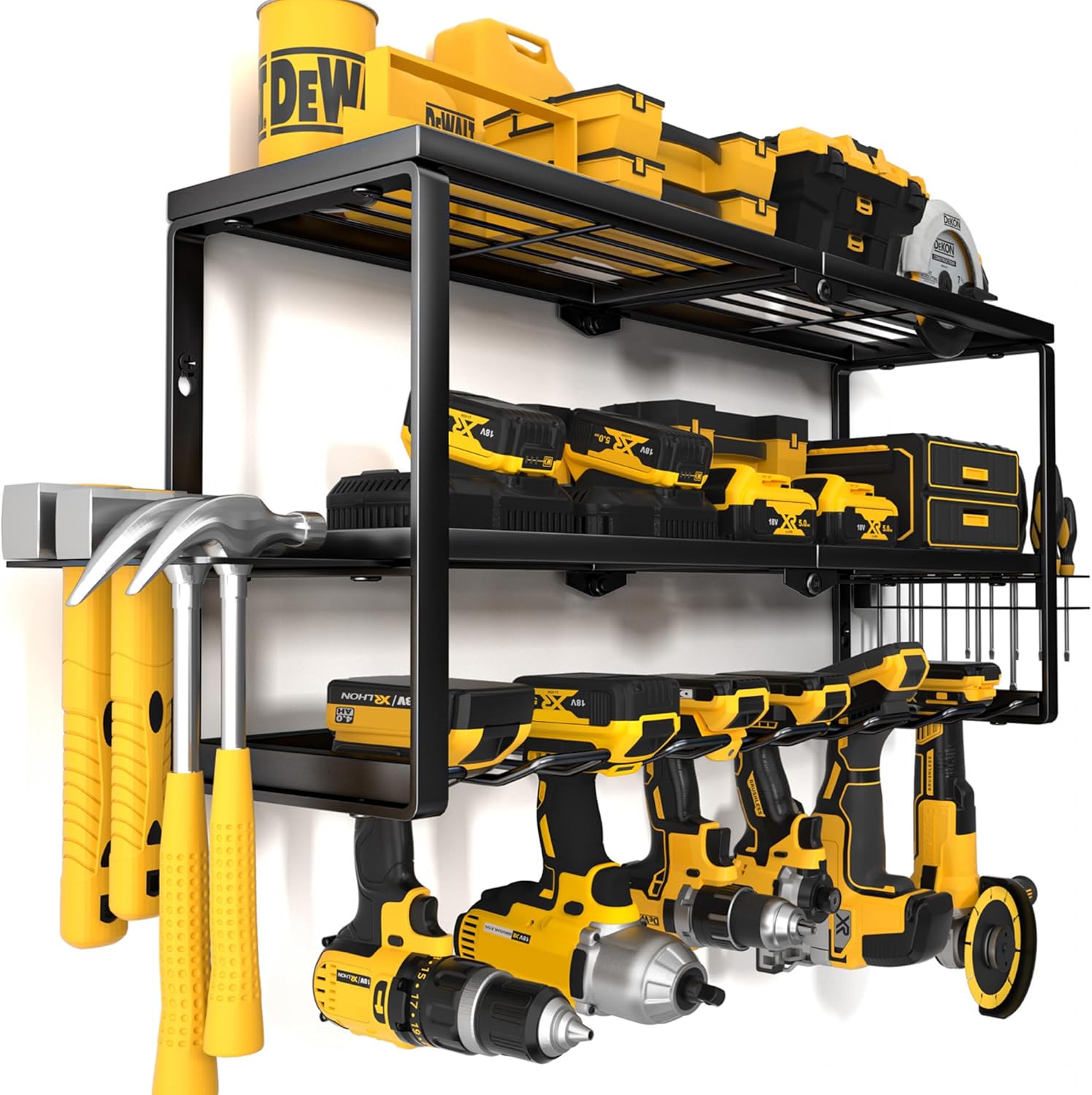 YYR Heavy Duty Power Tool Organizer for Garage and Workshop