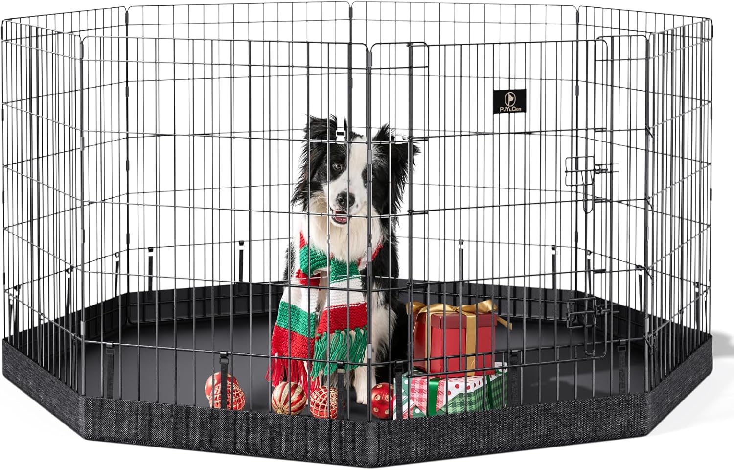 PJYuCien Dog Playpen: 8 Panels 30H Indoor Pet Fence for Puppies