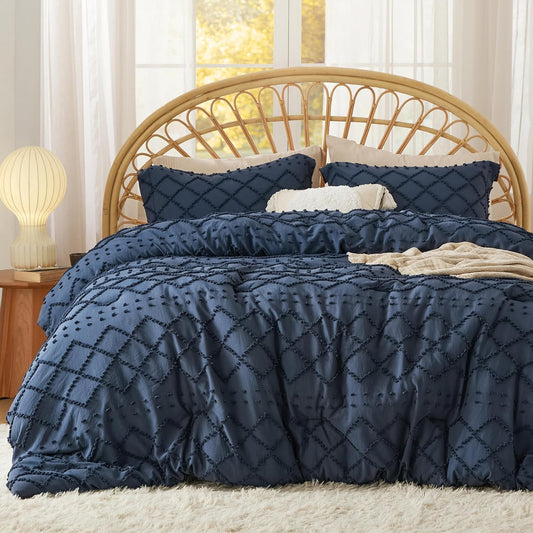 Bedsure Twin Comforter Set - Cozy Boho Tufted Bedding for Kids
