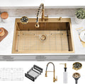 3319 Drop In Kitchen Sink with Faucet Combo for Modern Kitchens