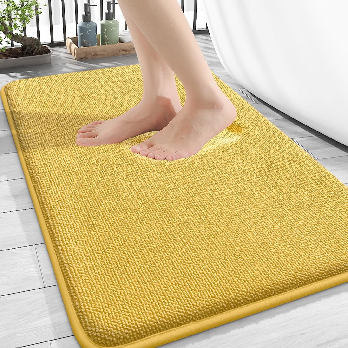 OLANLY Thick Memory Foam Bath Mat Rug for Luxurious Comfort