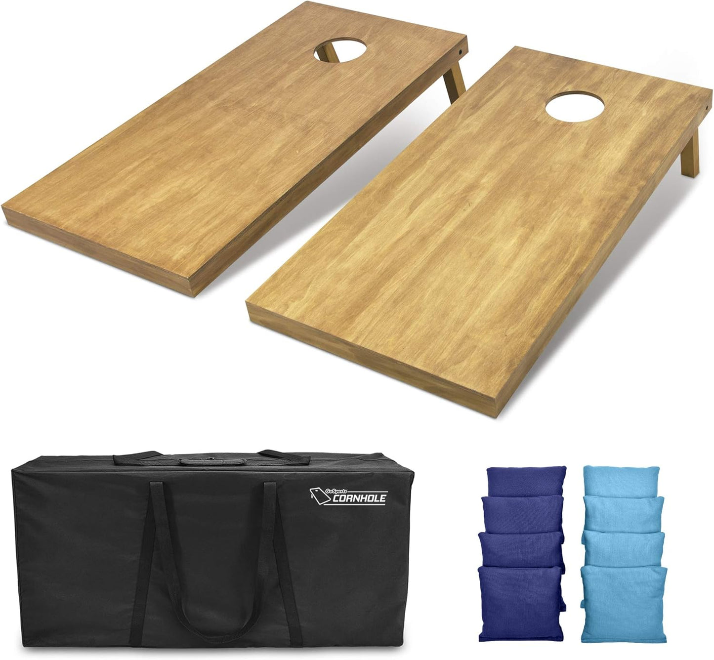 GoSports 4 ft x 2 ft Wooden Cornhole Boards Set for Fun