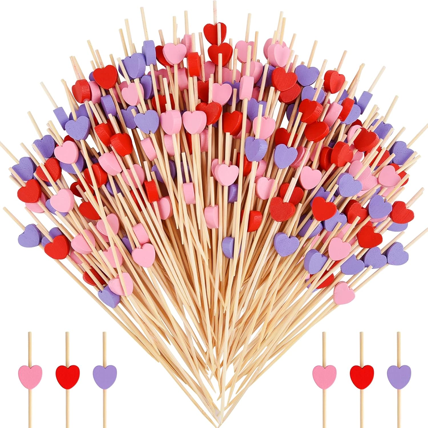 Valentine's Day Heart Cocktail Picks - 300 Count