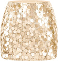 MANER Women's Sequin Mini Skirt for Night Out Parties