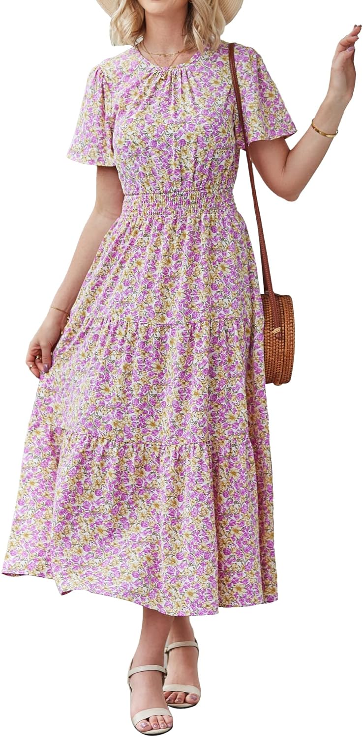 PRETTYGARDEN Women's Summer Casual Floral Maxi Dress for All Occasions