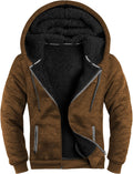 Men's Heavyweight Sherpa Lined Zip Up Hoodie - Warm Winter Jacket