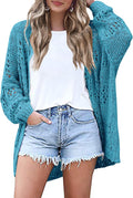 Lightweight Crochet Cardigan for Women - Versatile Open Front Knit