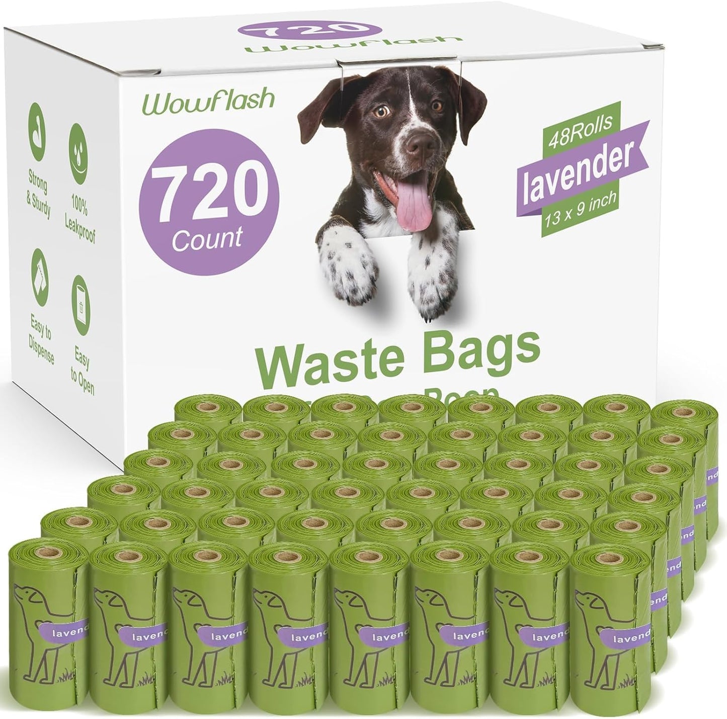 720 Lavender Scented Dog Waste Bags: Leakproof & Sturdy