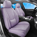 Purple Car Seat Covers Full Set - Waterproof Luxury Leather Upgrade