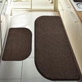 Washable Kitchen Rugs Set of 2 - Plush Non Slip Mats for High Traffic