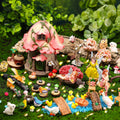 93 Pcs Fairy Garden House Resin Accessories Kit - Miniature DIY Set