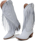 Cowboy Boots for Women Retro Pointed Toe Pull On Block (Style TKTC)