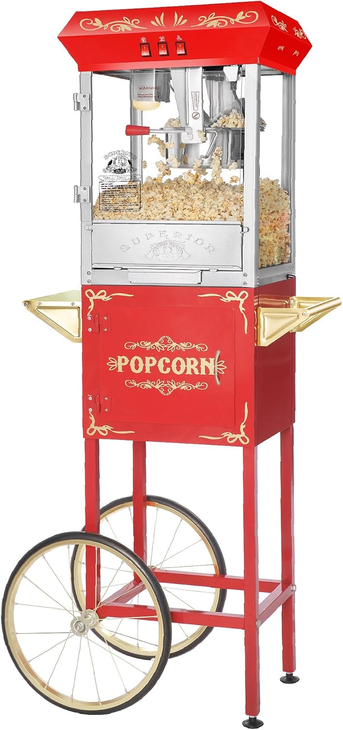 8oz Stainless-Steel Kettle Popcorn Machine - Superior Carnival Fun!