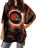 Womens NFL Sheer Caftan With Flower Design - Lightweight Fan Coverup