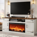 70in Farmhouse Fireplace TV Stand for TVs up to 80in - Cozy Media