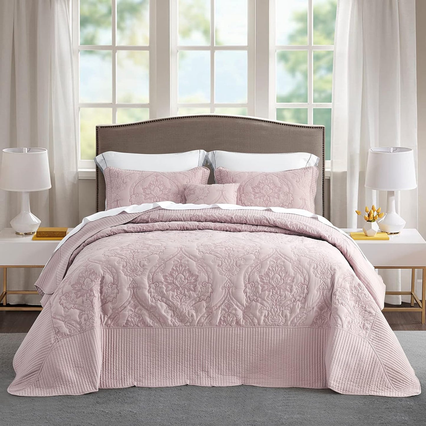 CHIXIN Oversized Bedspread Coverlet Set King Size for Elegance
