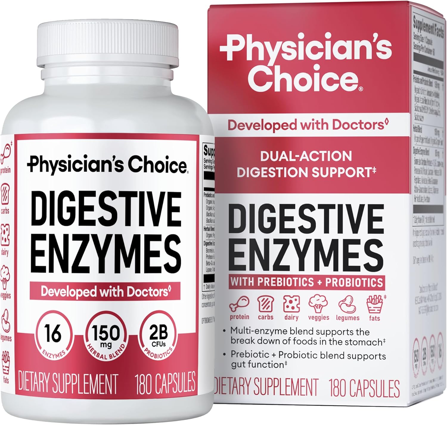 Physician's CHOICE Digestive Enzymes for Meal Time Relief
