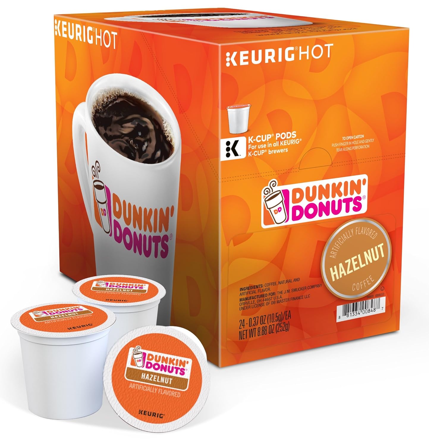 Dunkin' Donuts Hazelnut K-Cups for a Rich Coffee Experience