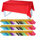 Plastic Tablecloth for Rectangle Tables 69 Pack - Colorful Disposable
