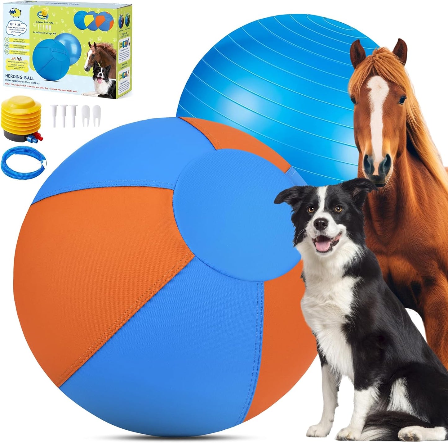 Herding Ball for Dogs - 25in Jolly Ball for Agility Training