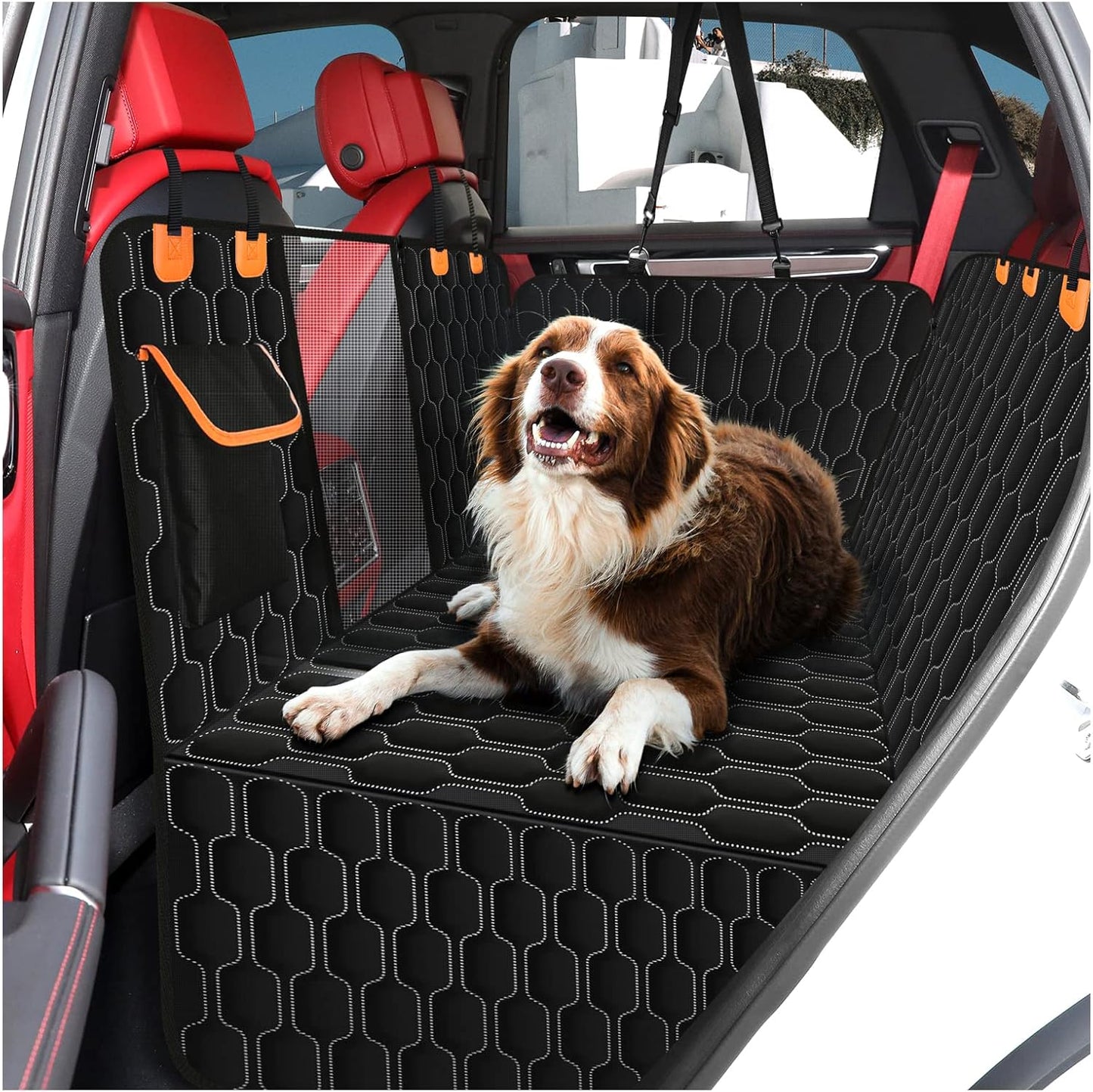 Durable Waterproof Dog Car Seat Cover - Protects Back Seat From Scratches