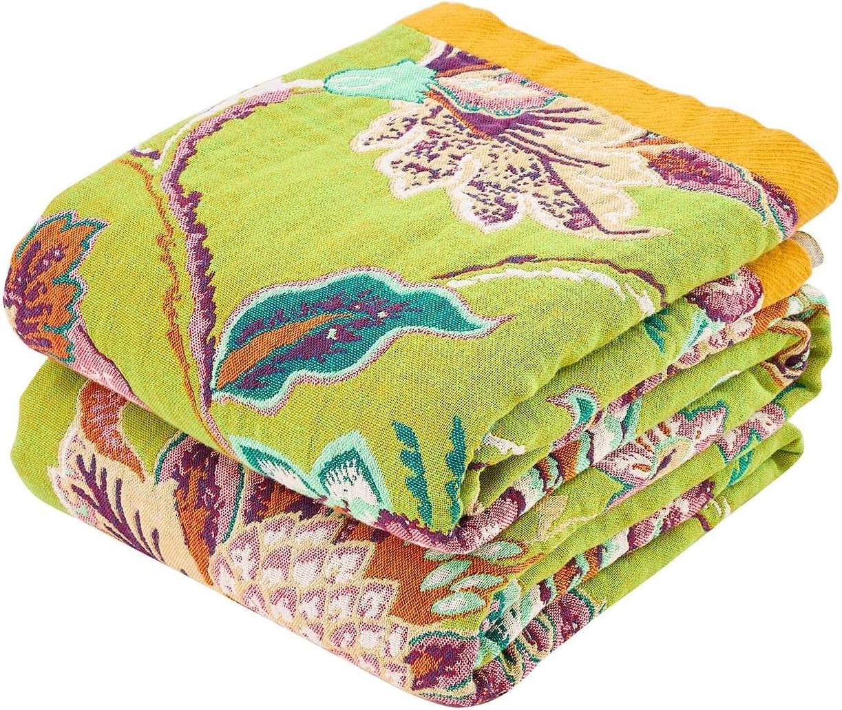 Fall Throw Blanket - 100% Cotton Rustic Boho Farmhouse Decor