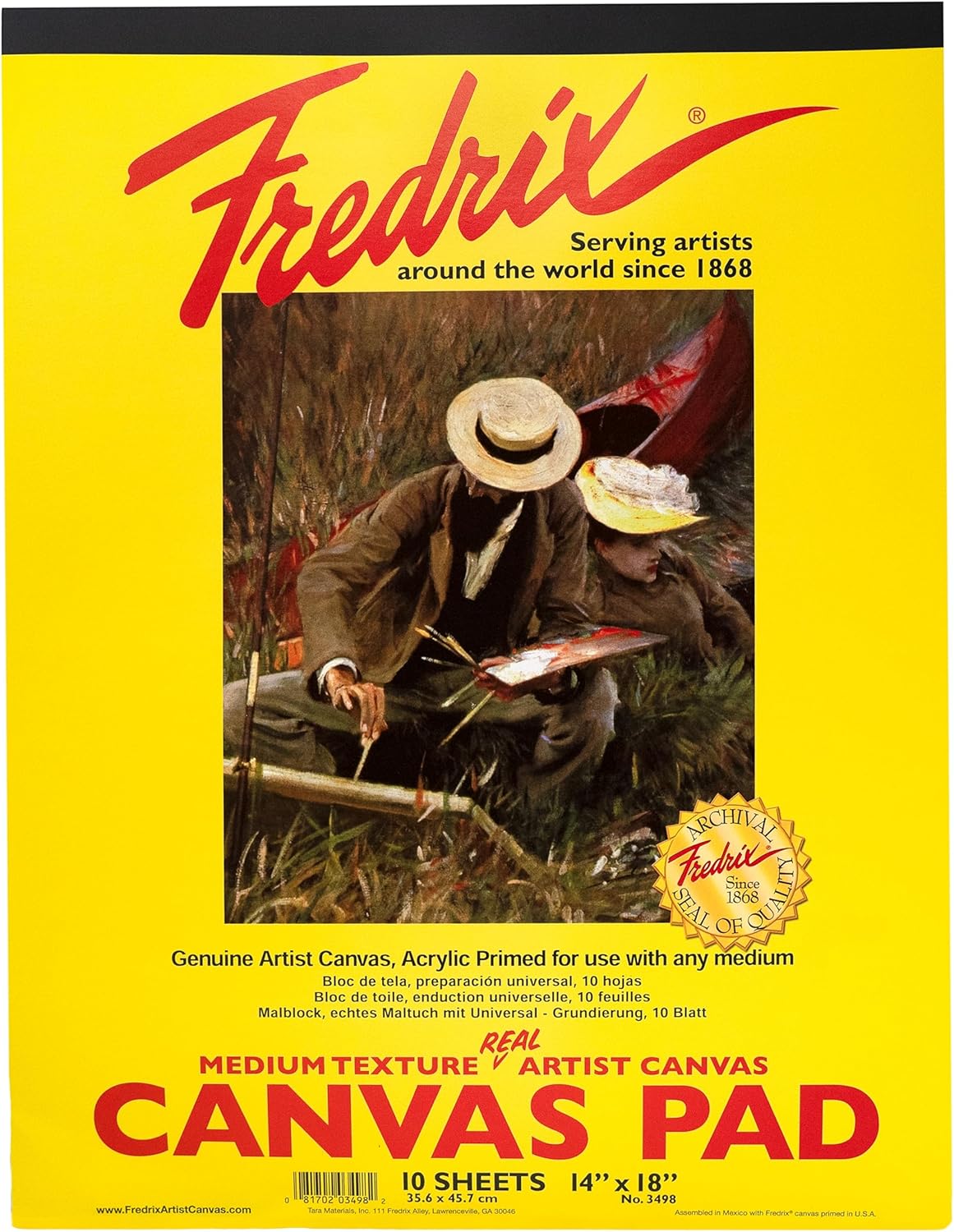 Fredrix Creative Series White Canvas Pad for Artists and Crafters