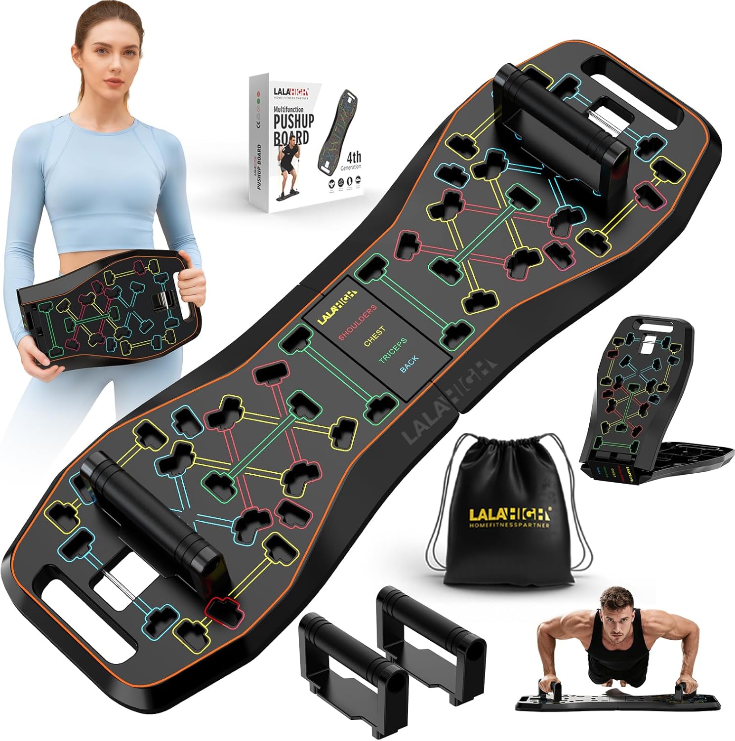 LALAHIGH Push Up Board: 36 in 1 Home Gym Equipment for Strength