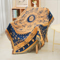 Boho Horoscope 50ftx60ft Reversible Cotton Bohemian Throw - Double