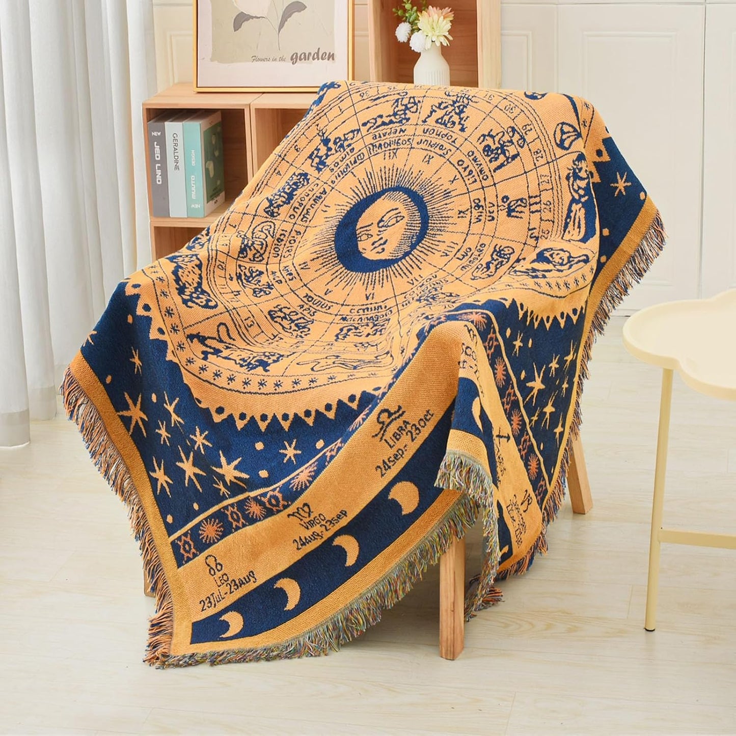 Boho Throw Blanket Reversible Cotton Tapestry for Home Decor