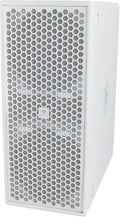 Rockville TITAN SLIM D8 White Powered Subwoofer - Compact Dual 8ft