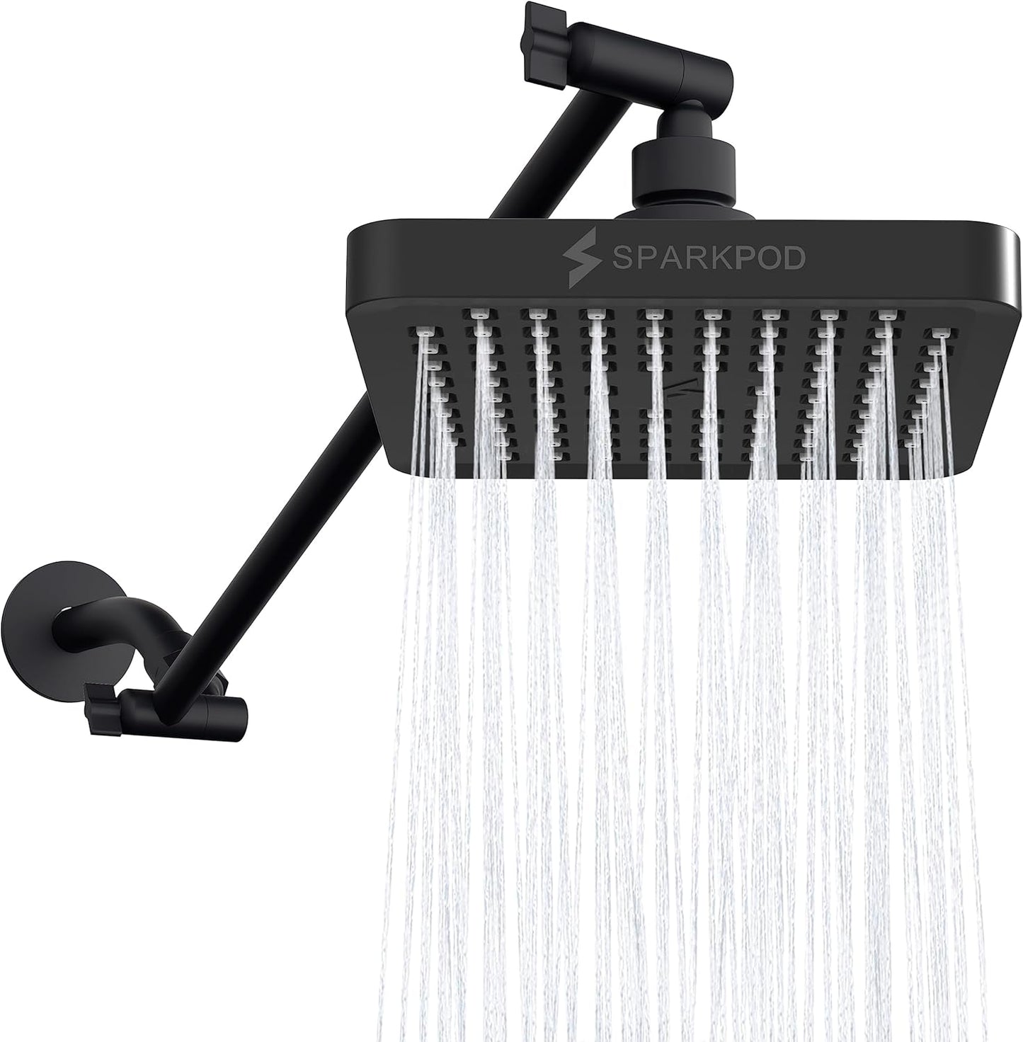 SparkPod Square Rain Shower Head - High Pressure Luxury