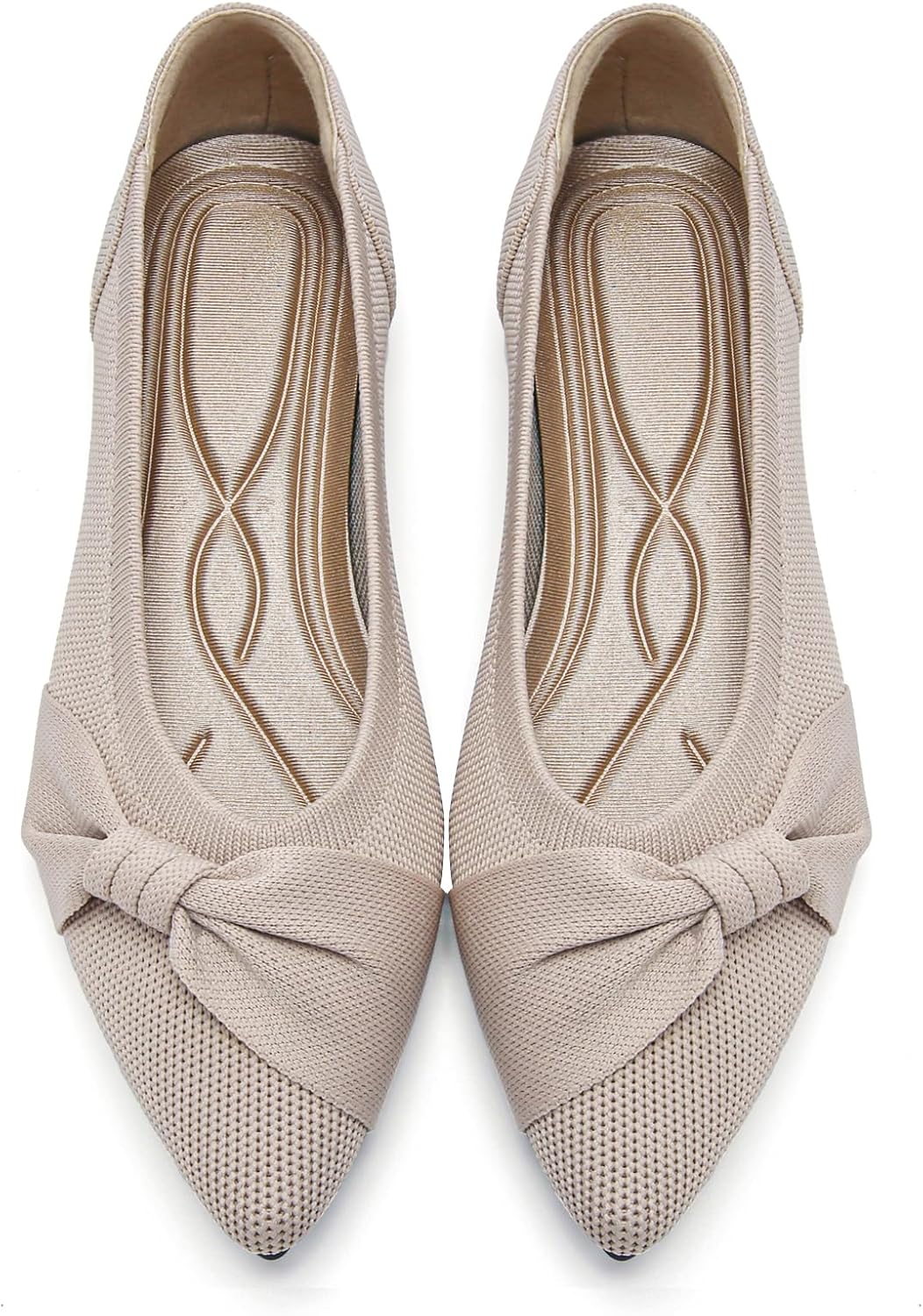 Pointed Toe Flats for Women - Comfortable Dressy Knit Casual