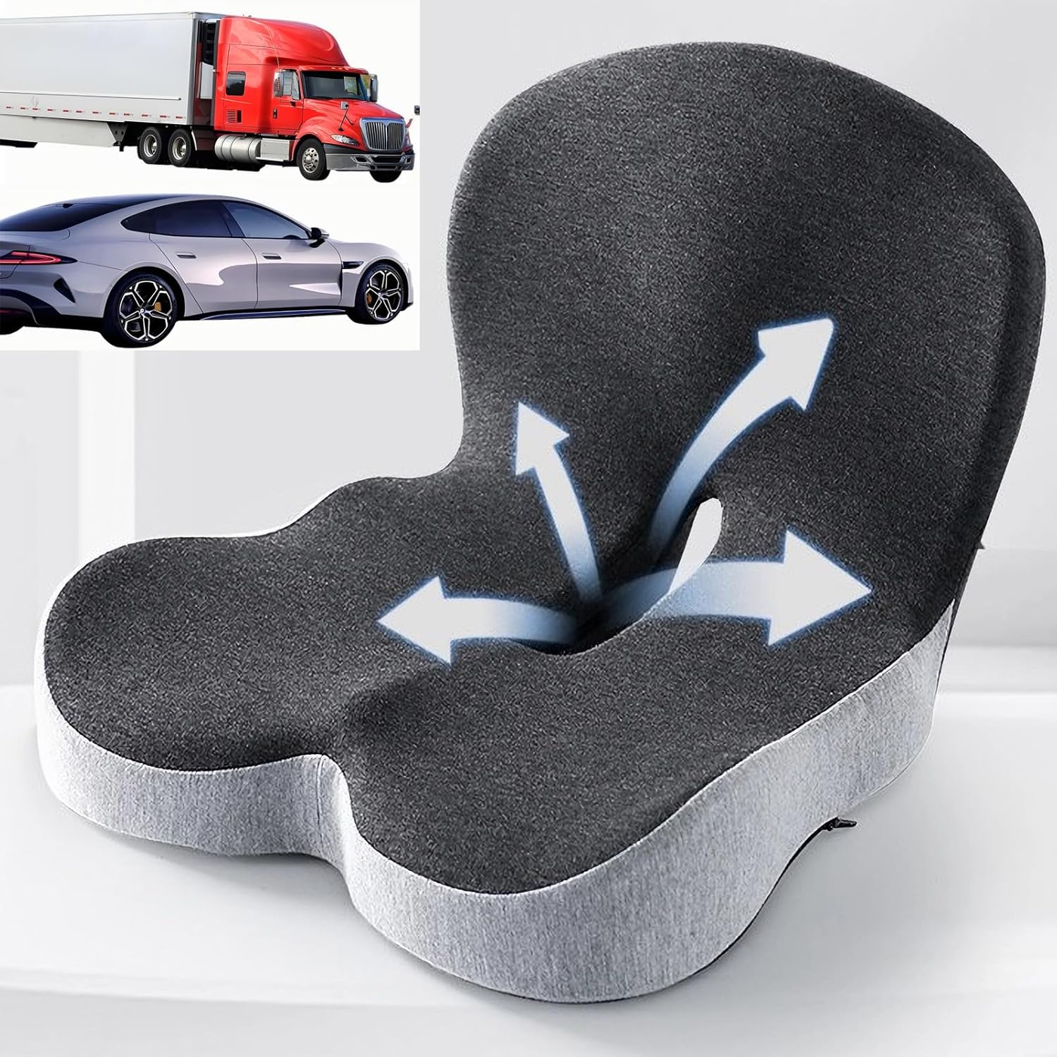Memory Foam Truck Seat Cushion by Gonexway for Comfort