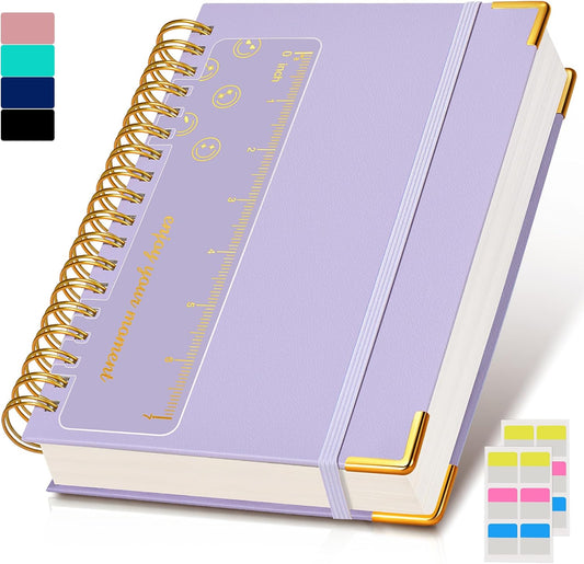 Premium Leather Spiral Journal 300 Pages - Purple